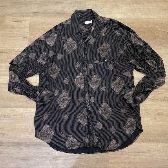Pal Zileri Other - Y2K Pal Zileri patterned silky dress shirt